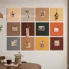 Pegatina de Pared de Tablero de Fieltro sin Taladro Foto de Pared DIY Pared de Fondo de Alta Gama Atmósfera Estilo Ins Decoración Creativa para Sala de Estar