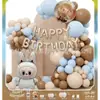 Nuevo Producto Labubu Dibujo Animado Set de Globos de Cumpleaños Decoración de Pared de Fondo Set de Globos de Juguete Labubu