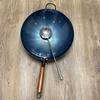 Wok de Hierro Forjado a Mano a la Antigua Fondo Redondo Doméstico Wok Antiadherente Estufa de Gas Sin Recubrimiento Wok de Fondo Puntiagudo
