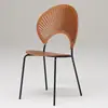 Cadeira de Jantar Nórdica para Uso Doméstico, Cadeira Retro da Moda, Cadeira Criativa Simples em Formato de Concha, Cadeira de Sol com Encosto