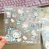 Adesivos fofos de gatinho azul estilo coreano ins, alto valor estético, para capa de celular DIY, copo d'água, tablet