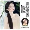 Novo Grampo de Cabelo Peruca Estilo Chinês para Mulheres, Rabo de Cavalo Estilo Antigo, Trança Lateral Hanfu, Leve Estilo Chinês Cheongsam, Garra de Cabelo Trança Falsa