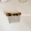 Peine Simple de Nuevo Estilo Coreano y Japonés, Peine para Moño, Peine de Acetato con Lazo, Peine para Flequillo, Accesorio Elegante de Alta Gama para el Cabello para Mujeres