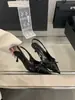Sandalias de tacón de aguja para mujer, con punta fina, lazo, diseño de media zapatilla y tira trasera, para primavera y verano, con tacón alto, precio con impuestos incluidos