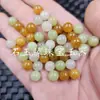 Contas multi-tesouro Jade contas soltas superfície lapidada cor açúcar branco água clara quartzo verde rochoso Jade contas mistas pulseira colar contas de joalheria