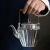 Bule de Vidro Resistente a Altas Temperaturas para Preparar Chá, Conjunto de Chá Doméstico com Alça, Chaleira para Ferver Água, Dispositivo para Preparo de Chá, Bule de Chá para Fogão Elétrico de Cerâmica