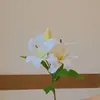 Lirio Simulado Estilo Moderno Flor Simulada Decoración para el Hogar Sala de Estar Dormitorio Decoración de Mesa Arreglo Floral de Boda Flor Artificial Arte Floral