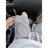 Shorts Estampados Risca de Giz Preto e Branco Retrô Transfronteiriços para Homens, Estilo Casual de Verão, Calças de Cinco Pontos, Tamanho Grande, Estilo Americano