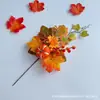 Arreglos Otoñales Estilo Ins Transfronterizo de Hoja de Arce y Girasol, Adornos de Decoración de Halloween de Gratitud por la Cosecha en Casa Manojo