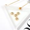 Directo de fábrica accesorios de joyería DIY con baño de oro real que conserva el color, oro de 14K envuelto, separador porta nudo chino hueco