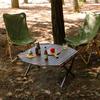 Harajuku Industria y Comercio Mesa Plegable Octagonal para Camping al Aire Libre Portátil Madera Maciza Mesa de Picnic para Coche Mesa de Ocio