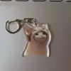 Gato Cheems Divertido y Perro Paquete de Expresiones Divertidas Llavero Acrílico Colgante para Mochila Pequeño Regalo