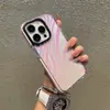 Funda para Teléfono Móvil de Comercio Exterior con Patrón de Ola Degradado Rosa Adecuada para Apple 17Pm, Alto Valor Estético para Niñas, Funda Suave Transparente para iPhone 16