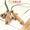 Sándalo Verde Tallado Wenchang Cadena de Teléfono Colgante Llavero de Madera Adorno para Hombres y Mujeres Decoración de Mochila