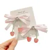 Ligas para el Cabello de Niña a Cuadros con Lazo, Diademas de Cereza para Niños, Cuerdas Elásticas para el Cabello que No Dañan el Cabello, Accesorios para el Cabello