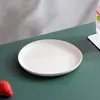 Plato para Huesos Redondo de Paja de Trigo Plato para Huesos de Mesa de Comedor Doméstico Plato Pequeño para Snacks Fruta Fruta Deshidratada Plato para Postre