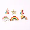 Colgantes de Aleación Arcoíris Yuanqi Multiestilo Pendientes Pulseras Hechos a Mano DIY Colgantes Pequeños Materiales para Joyería Accesorios