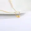 Collar Colgante de Letra con Forma de Corazón Dorado Estilo Minimalista Europeo y Americano, Collar de 26 Letras con Diseño de Nicho a la Moda para Mujeres
