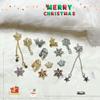 Arte de Uñas Navideño Joyería de Circonita 107 Árbol de Navidad Colgante de Campana Cadena de Copo de Nieve Borla DIY Accesorios para Uñas Postizas