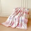 Versão Coreana de 2026 Renda Francesa Estampa Floral Mãe-Filho Algodão Puro Gaze Dupla Camada Colcha de Verão Estilo Princesa Fresco Colcha Refrescante de Verão