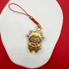 Pingente de Ovelha Dinheiro da Sorte, Corrente de Celular Folha de Ouro Sólido Ano da Ovelha, Chaveiro de Bolsa, Enfeite de Carro com Corda Vermelha, Presente para Atrair Riqueza