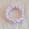 Anillo para el Cabello de Color Claro Liso Elegante para Mujer Hebilla Plana Pequeña de Encaje Flor de Maíz Alta Elasticidad Cuerda para Recoger la Cola de Caballo Accesorios para el Cabello DIY