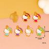 Accesorios de bricolaje de gato KT de tamaño pequeño Accesorios de Hello Kitty Aleación Gotas de aceite Tendones de goma Accesorios para el cabello Pendientes Pulsera Colgante Colgante pequeño