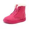 Inverno Novas Botas de Neve de Veludo Engrossadas Moda Feminina Tubo Curto Botas Femininas Botas de Algodão com Cadarço Plana Estudante Sapatos Femininos de Algodão