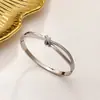 Pulseira de Aço Titânio Transfronteiriça Sem Desbotamento com Laço e Diamante para Mulheres, Joia de Pulso Fashionable de Luxo Leve de Alta Qualidade