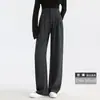 Calça de Alfaiataria Wide Leg Super Cintura Alta para Mulheres, Temporada Primavera 2026, Caimento Solto, Emagrecimento, Calça Reta com Caimento Fluido, Adequada para Figuras Ligeiramente Cheias, Calça Casual de Trabalho para Mulheres