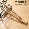 Clipe de chá de bambu clipe de xícara de chá clipe de pão de comida anti-escalda pinça de bambu bambu dobra clipe de cerimônia de chá acessórios fabricantes por atacado