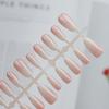 Arte de Unhas Semiacabada Feita à Mão com Blush Gradiente Colorido, Peças de Unha Pré-Fabricadas Olho de Gato Transparente Gelo para Manicure