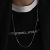 Bolo Street Punk Collar de Lujo Ligero Nudo de Una Palabra Simple Cadena para Suéter de Gama Alta para Mujer Moda Masculina