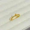 Joyería Chapada en Oro Nuevo Estilo Chino Anillo Abierto de Calabaza Pequeña para Mujeres Versátil Nicho Joyería de Gama Alta