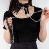 Colar de sino grande SM Acessórios pu Colar de couro Anel de pescoço Sexy Maid Vento Tração Corrente Colar