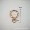 Fivela de Mola de 6 Pontos com Argola Pequena Giratória Liga de Zinco Argola Aberta Gancho para Case de Celular Bolsa Chaveiro DIY