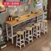 Mesa de jantar mesa e cadeiras de parede conjunto mesa de parede lateral da janela mesa de bar loja de chá com leite loja de conveniência lanchonete mesa longa