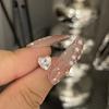 Super Flash Huazi Diamante 8mm Cuadrado Grueso Copo de Nieve Corazón Clavo para Hueso de la Oreja Colección Acero de Titanio Base Plana Aguja con Rosca para Soportar Perforación de Oreja