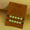 Pulseira de Contas Brilhantes de Amor da Sorte Transfronteiriça Simples Pacote com Dois Pulseira de Gancho Amizade Casal Pulseira
