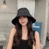Nuevo sombrero de pescador femenino amor bordado ala ancha cubre cara Moda Red social verano protección solar sombrero para el sol out sombrero de playa