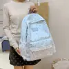 Mochila de Estilo Académico de Alto Valor para Niñas, Linda Bolsa Ita con Encaje, Gran Capacidad, Mochila Escolar Ligera para Estudiantes de Primaria y Secundaria