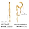 Pendientes de Cadena con Borla de Acero Inoxidable Jieding, Pendientes de Lujo Ligero de Gama Alta, Joyería Transfronteriza de Acero de Titanio con Diseño de Nicho