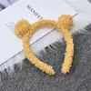 Diadema con Orejas de Oso Moda Linda Estilo Coreano Felpa Color Caramelo Dibujos Animados Halloween Diadema para el Cabello Accesorios Simples para el Cabello