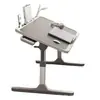 Mesa de cama dobrável com altura ajustável, mesa de escrita simples para estudantes de dormitório, mesa de estudo com suporte de altura ajustável