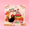 Seleccionada Cuidadosamente Nuevo Modelo 2026 Gatito Cumpleaños Música Luz 3D Tarjeta de Felicitación Pastel de Cumpleaños Soplando Velas