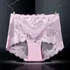706 Ropa Interior Sexy de Encaje Tallas Grandes para Mujer Calzones Huecos de Cintura Alta para Damas de Tallas Grandes