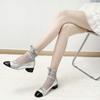 Calcetines con lazo y perlas JK, calcetines de encaje, calcetines Lolita de primavera y verano, calcetines Mary Jane con volantes franceses.