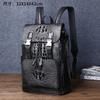 Mochila para hombre con nuevo patrón de espina de pescado de cocodrilo, mochila business casual, bolsa de viaje de gran capacidad, bolsa de moda para hombre, moda al por mayor