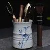Pincel para lavar té pintado a mano, olla de agua para lavar, taza de lavado para el hogar, recipiente para residuos de té, contenedor de basura para artículos varios, juego de té con almacenamiento