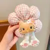 Popular Scrunchie Lindo con Forma de Trasero de Mickey de Xiaohongshu para Mujer, Creativo Lazo para el Pelo de Flor de Lunares para Moño